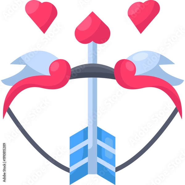 Fototapeta Cupid Arrow Flat Icon