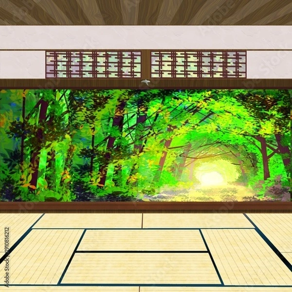 Obraz 縁側のある和室