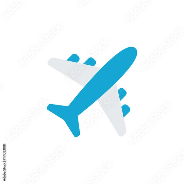 Obraz plane icon on white background