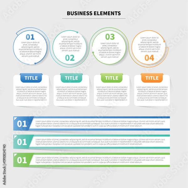Obraz 비즈니스 인포그래픽