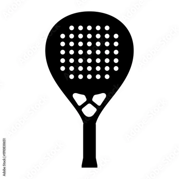 Obraz Padel Racket Silhouette Flat Image
