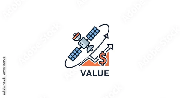 Obraz Satellite Dish with Growing Value.