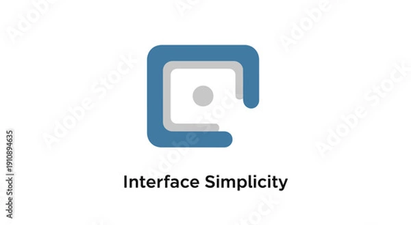 Obraz Simple Blue Square Logo Design Element.