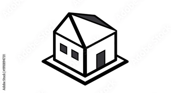 Obraz Simple House Icon Illustration Design Element.