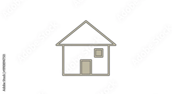 Obraz Simple House Icon Illustration Design Element.