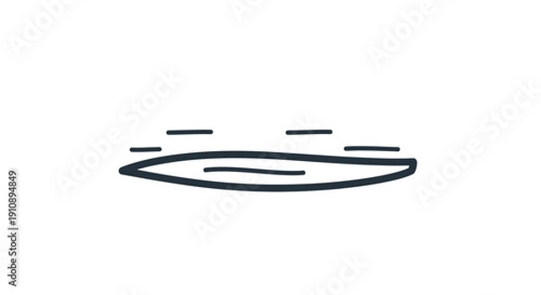 Obraz Simple black line drawing eye fast.