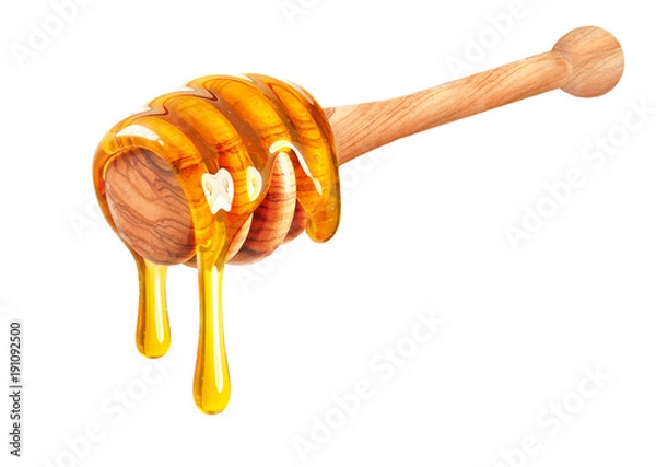 Fototapeta Honey Driping Izolowane na białym tle