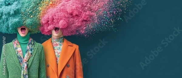 Obraz Vibrant Thoughts and Ideas Exploding into Vivid Colors