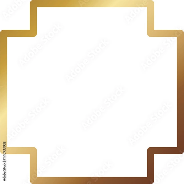 Obraz 高級感のあるクロスのメタルフレーム　ゴールド