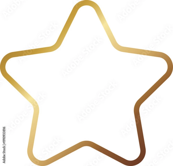 Obraz 高級感のある星のメタルフレーム　ゴールド