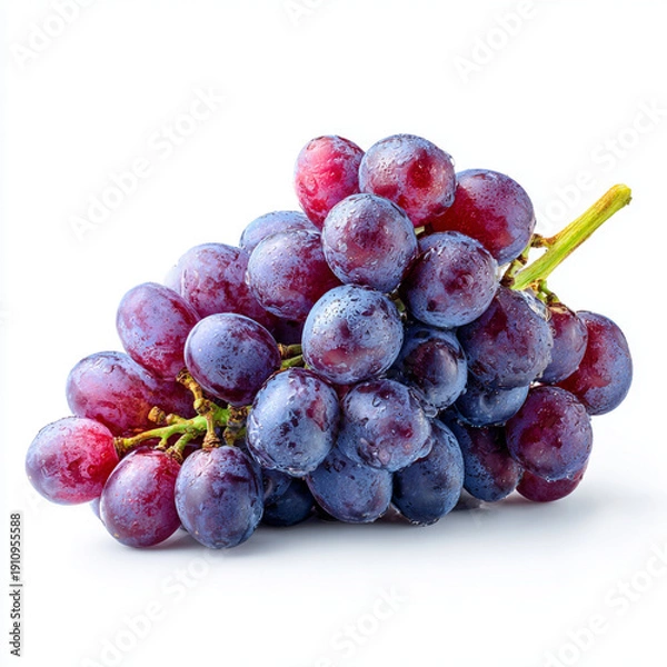 Obraz red grapes isolated on white background generative ai