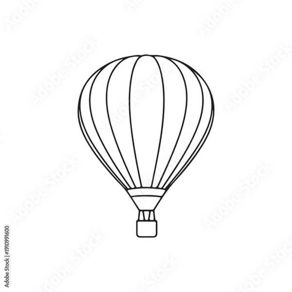 Obraz Balloon Outline silhouette vector illustration