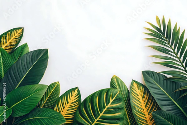 Fototapeta green leaves background