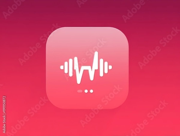 Obraz Mobile application button displaying health and workout tracking