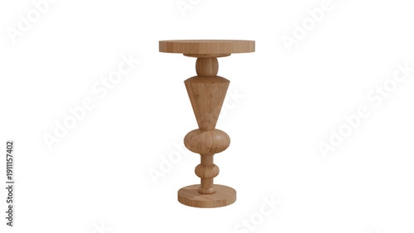 Obraz Modern Wooden Geometric Side Table