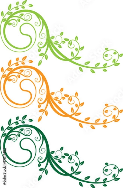 Obraz Calligraphic decorative elements with lines