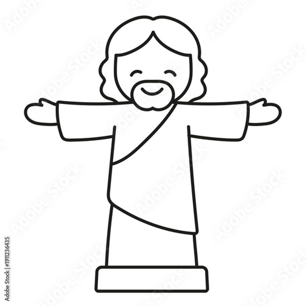 Fototapeta Chibi Jesus Illustration