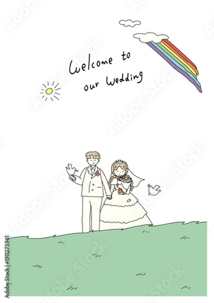 Obraz 結婚ウェルカムボード