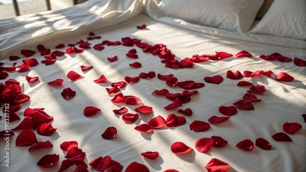 Obraz red rose petals