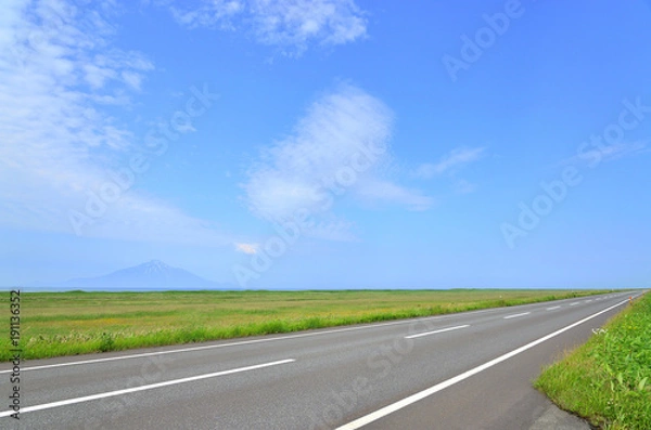 Fototapeta 一本道　オロロンライン