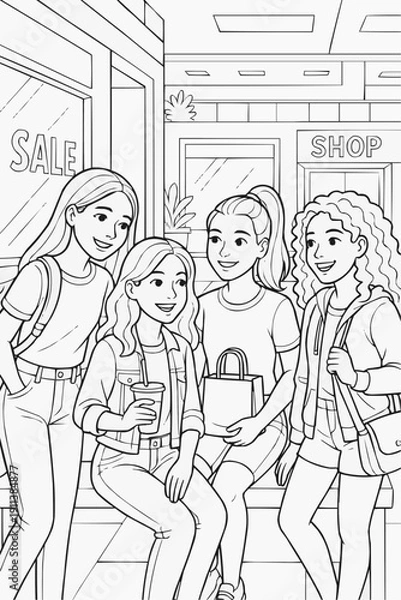 Obraz Friends at the mall