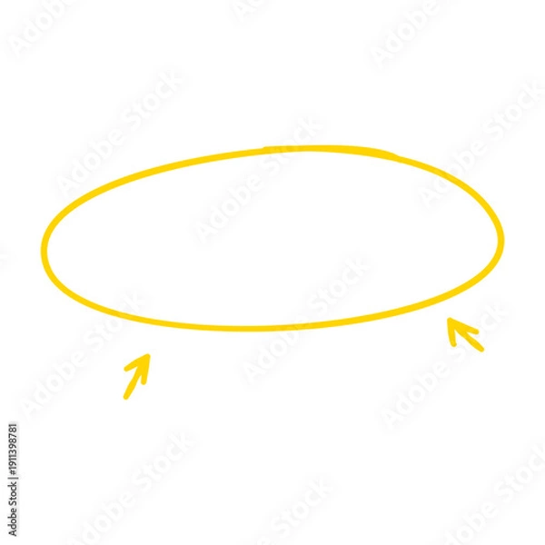 Obraz Yellow Circles Mark Important Highlights