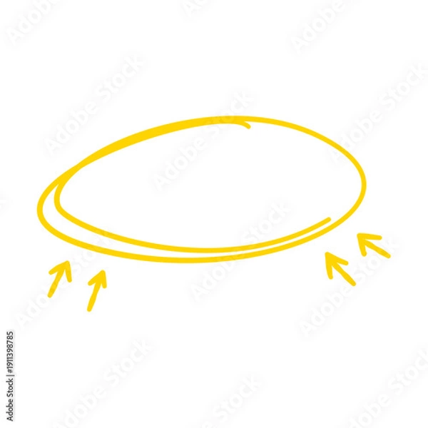 Obraz Yellow Circles Mark Important Highlights