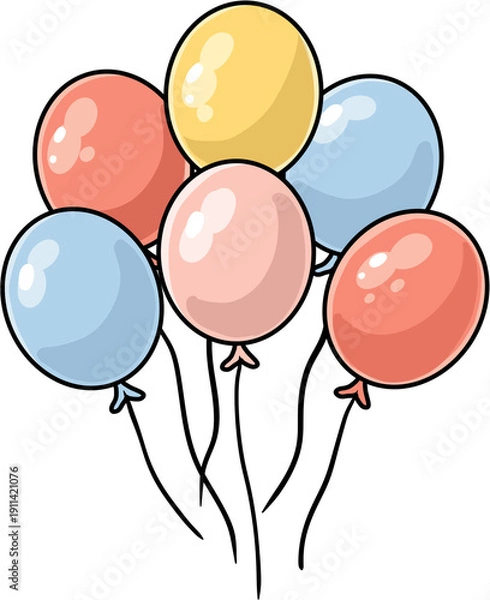 Obraz 행사와 축제 분위기를 연출하는 풍선 테마 이미지로 오픈식, 기념식, 페스티벌, 기업 행사 등 다양한 이벤트 현장에서 활용하기 좋은 화려한 축하 장식 비주얼