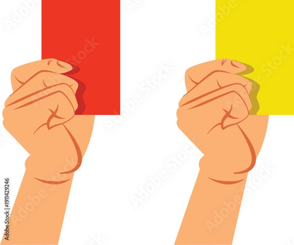 Obraz red and yellow card