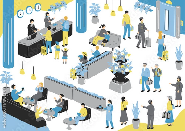 Obraz ホテルのチェックインシーン