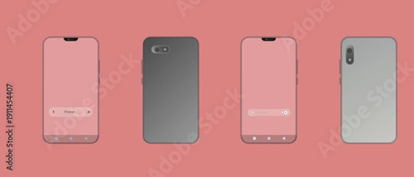 Obraz Modern Smartphone Mockup Set