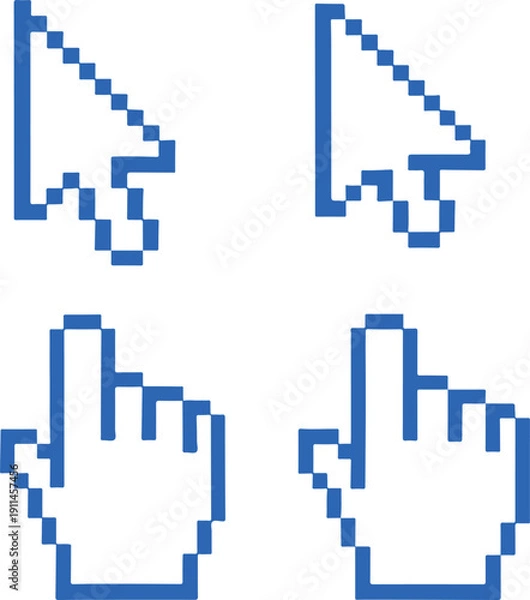 Obraz Mouse Pixel cursor icon transparent