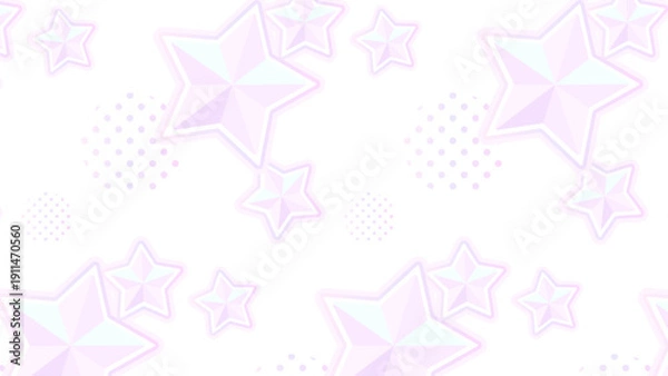 Obraz クリスタルの星のシームレスなパターン背景