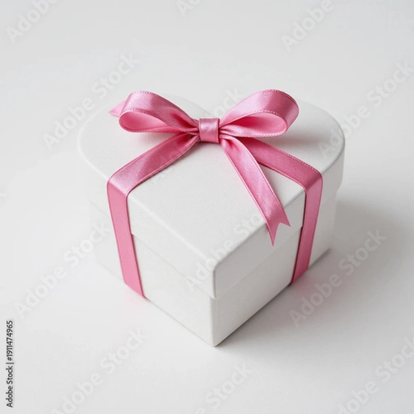 Obraz gift box with red ribbon