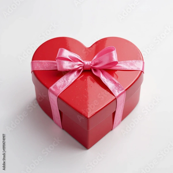 Obraz gift box with red ribbon