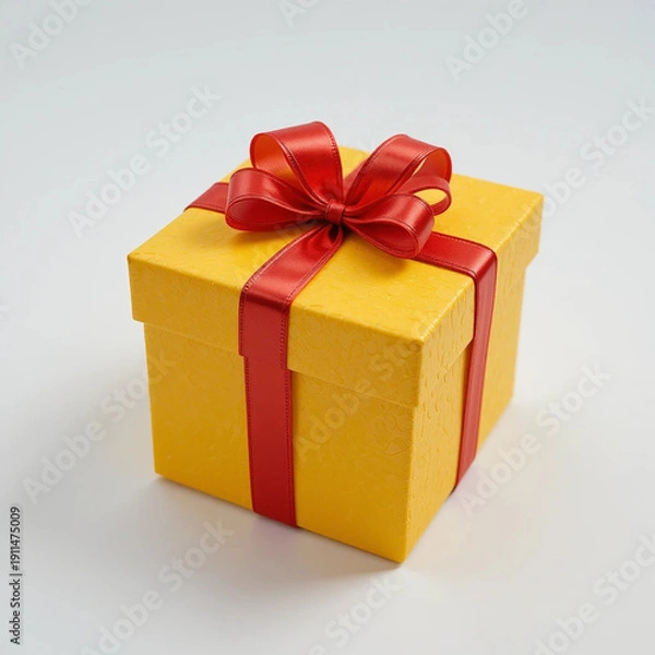 Obraz gift box with red ribbon