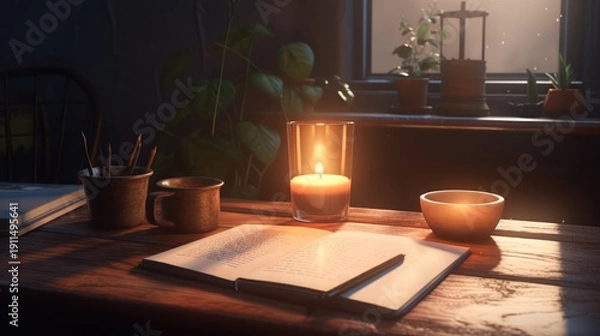 Obraz Cozy interior writing space