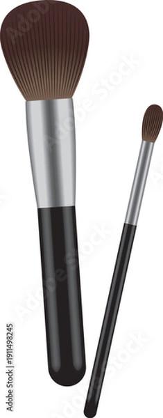 Obraz チークブラシとアイシャドウブラシのセット（リアルタッチ）