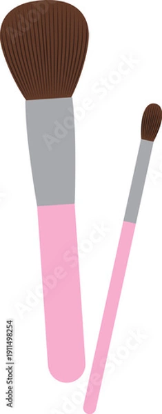 Obraz チークブラシとアイシャドウブラシのセット（シンプル）