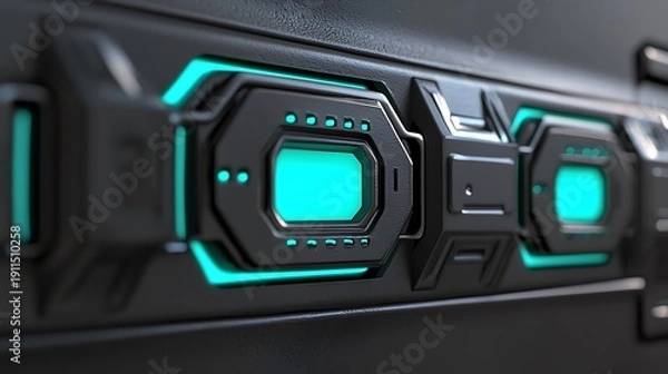 Obraz Futuristic technology panels