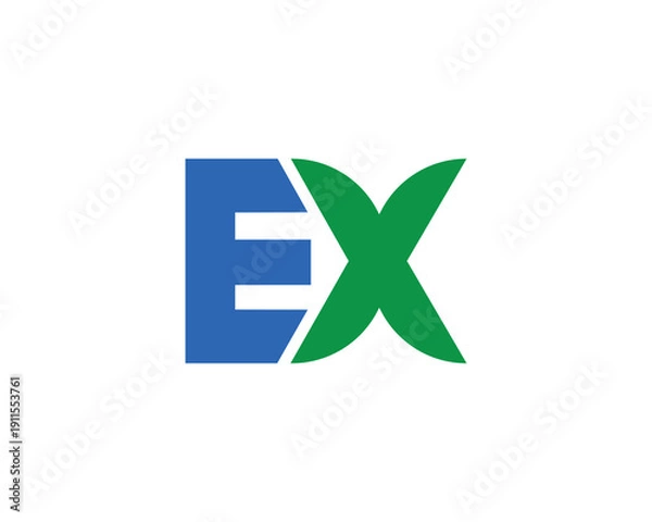 Fototapeta EX Logo Design. EX