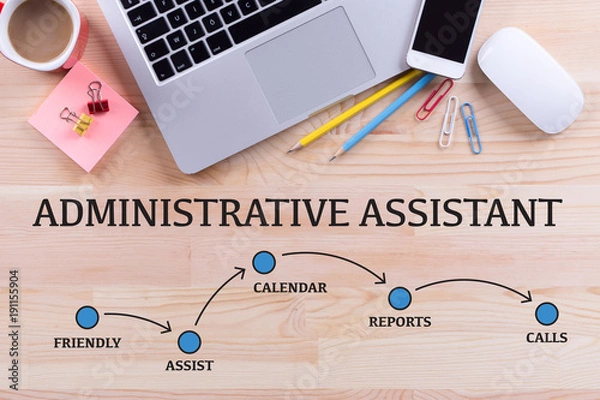 Obraz ADMINISTRATIVE ASSISTANT MILESTONES CONCEPT