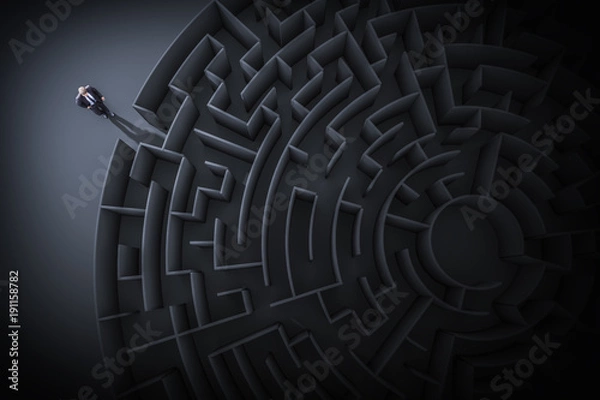 Fototapeta biznesmen w labiryncie