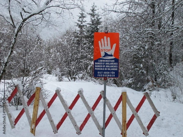 Obraz lawinengefahr