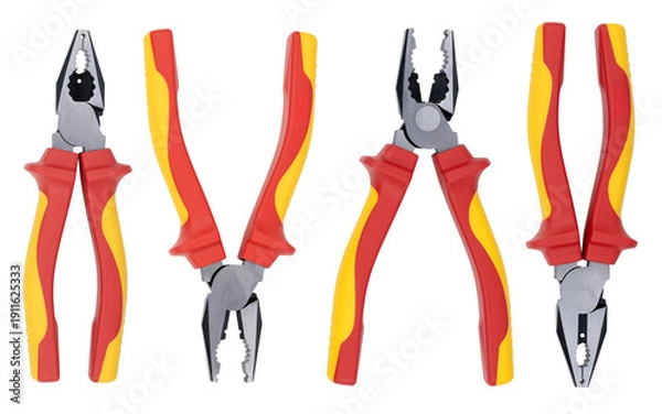 Obraz pliers tool on white background. Set or collection