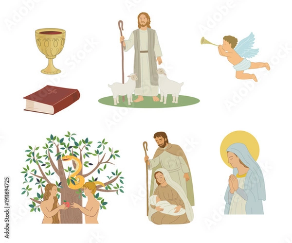 Obraz キリスト教のアイコンセット