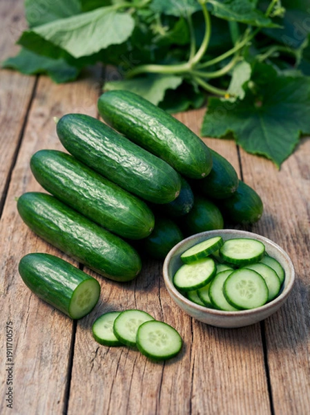Fototapeta mini cucumbers perfect for appetizers