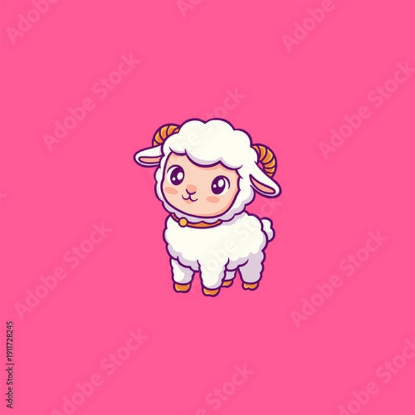 Obraz A Cute Sheep Illustration