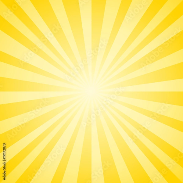 Obraz Abstract soft Yellow rays background. Vector