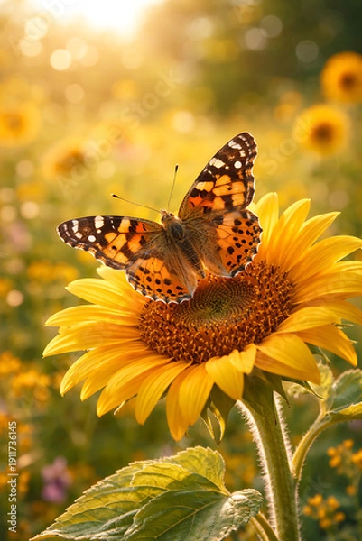 Obraz butterfly on flower